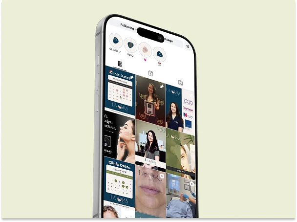 social media showcase from hastings based aesthetic clinic